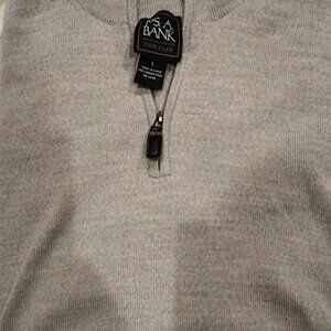 Jos A. Bank Quarter Zip Sweater Merino Wool Small